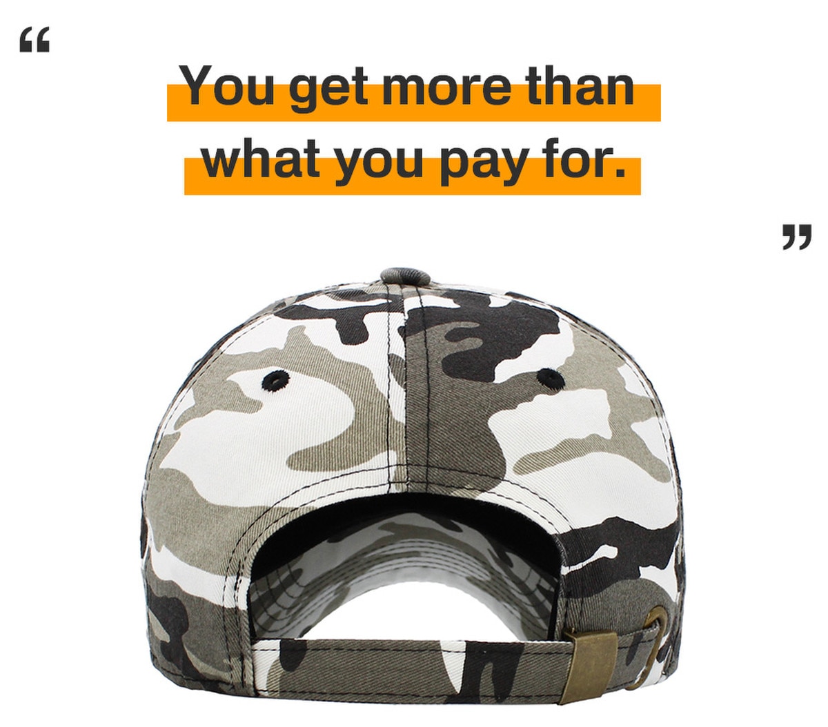 City Camouflage Low Profile Baseball Caps Back View